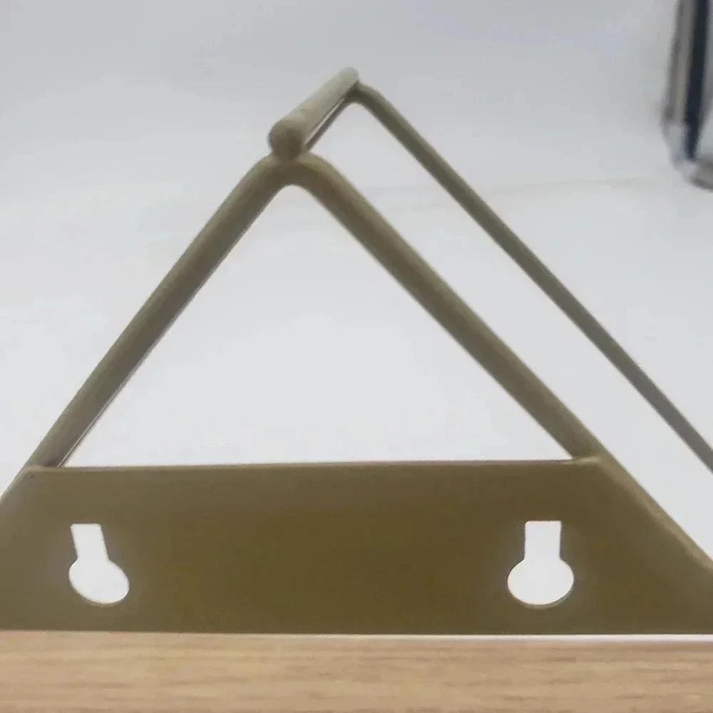 Geometric Triangluar Metal & Wood Wall Hanging